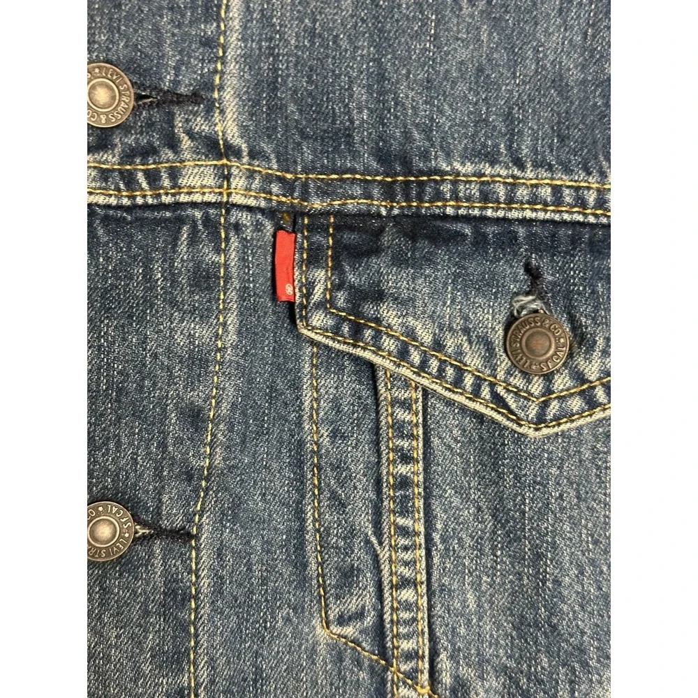 Levi's 72334 Water Less Denim Trucker Jacket Men's XL Blue Button Jean Coat